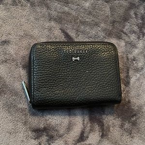 Ted Baker black zip around wallet